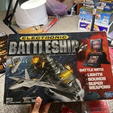 Electronic Battleship Hasbro Gaming Board Game Open Box Contents Factory Sealed