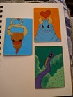 aceo original art cards "Squish" 2.5" x 3.5" acrylic paint — photo 6