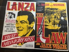 THAT MIDNIGHT KISS / LAW AND JAKE WADE 1958 UK QUAD DOUBLE BILL 30