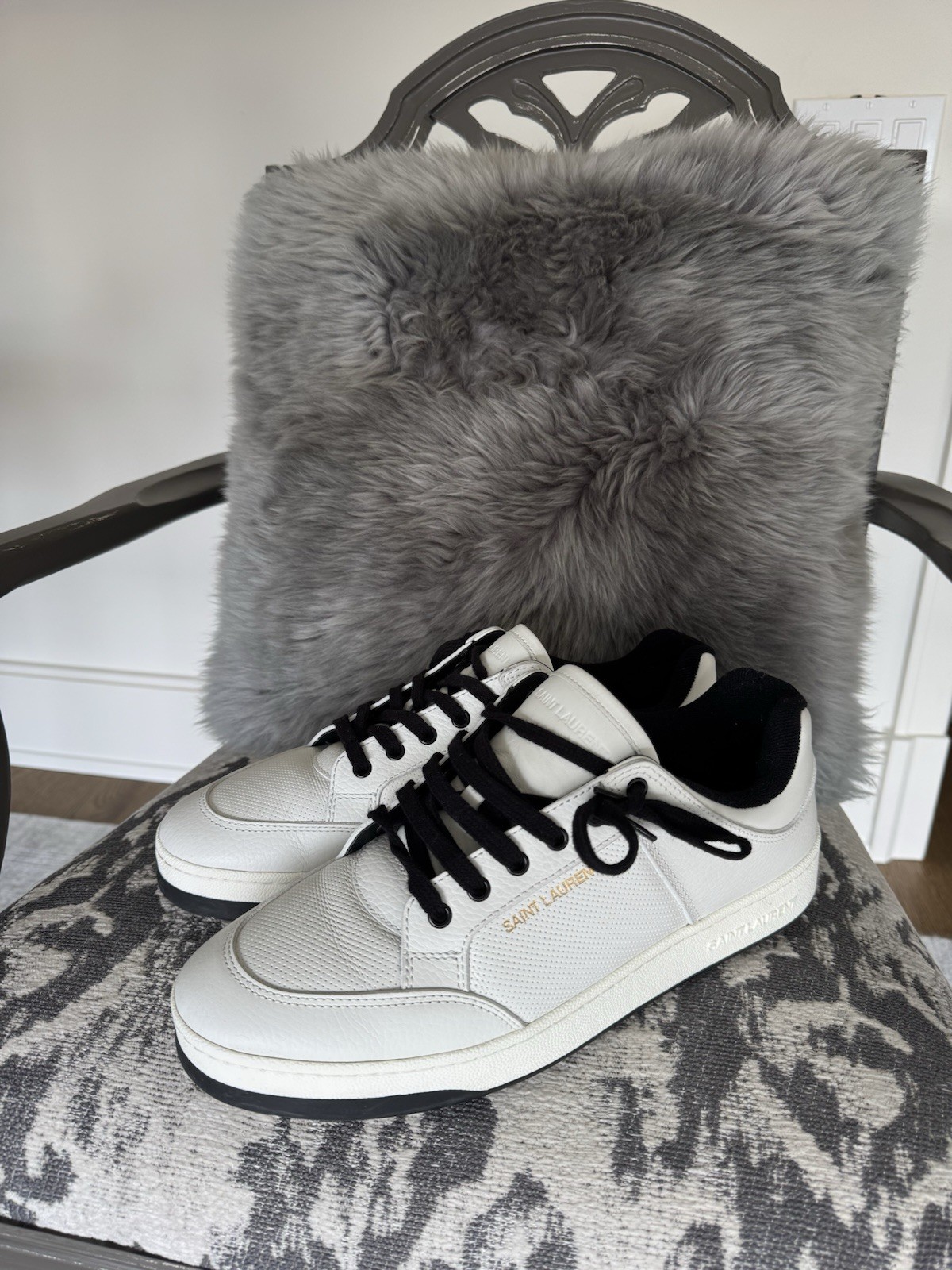 Saint Laurent SL 61 Sneakers basse da uomo "Optical White" taglia 12