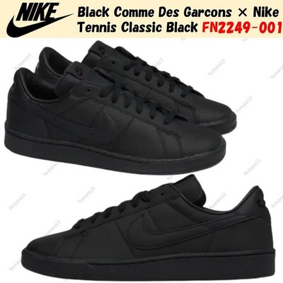 Black Comme Des Garcons × Nike Tennis Classic Black FN2249-001 Men's Size