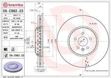 BREMBO 2x Bremsscheibe vorne Innenbelüftet passend für Land Rover Range L551