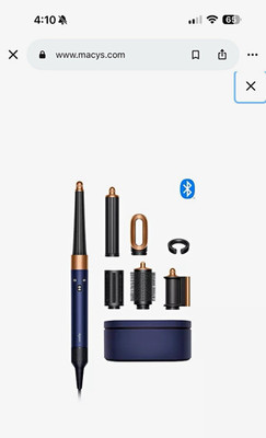 BNIB Dyson Airwrap i.d. Multi Styler Blue/Gold 1.6in Barrel Bluetooth w/ Extras