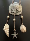Retired Mud Pie Coastal Metal Sand Dollar Charm Ornament, Enjoy, Shell, Starfish — photo 2