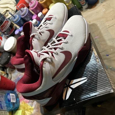 2012 Nike Zoom Kobe VII 7 System TB Maroon White Size 12 Used Rare OG