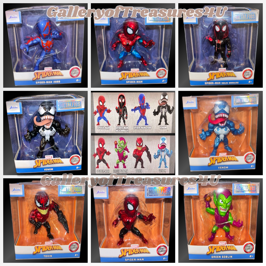 Marvel Spider-Man Metalfigs Blue Venom Toxin Green Goblin Miles