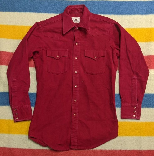 VTG 70s 80s Lee USA Western Wear Red 