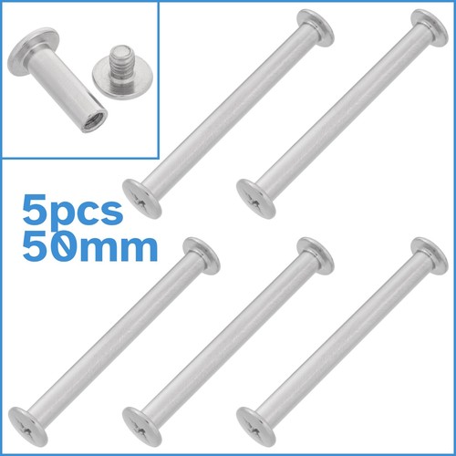 10 Sets De Vis De Reliure M5 X 10mm - Type Chicago Pour Albums, Carnets, Documents - Nickel