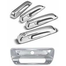 For 2020-2025 Ram 2500 3500 CHROME 4 Dr Handle + Tailgate Covers W/O Smartkey