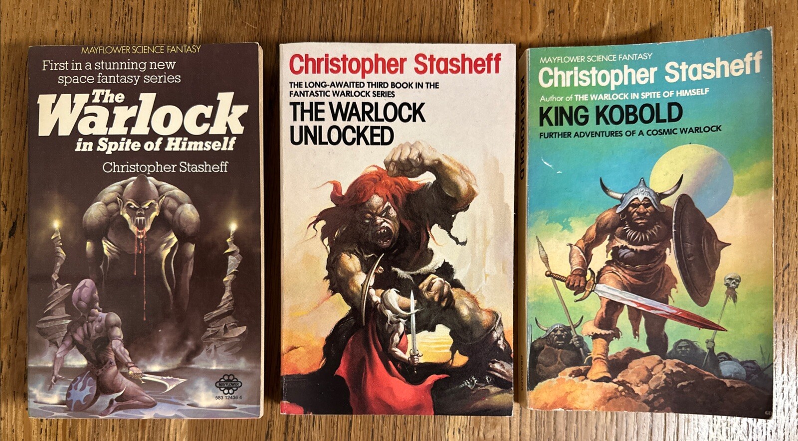 Warlock Series by Christopher Stasheff  3 Vol PB Set - Vintage Fantasy VGC