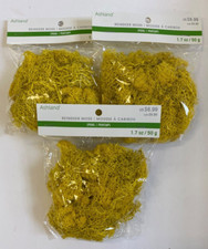 3 packs bright yellow reindeer moss 1.7oz/pack floral landscape easter