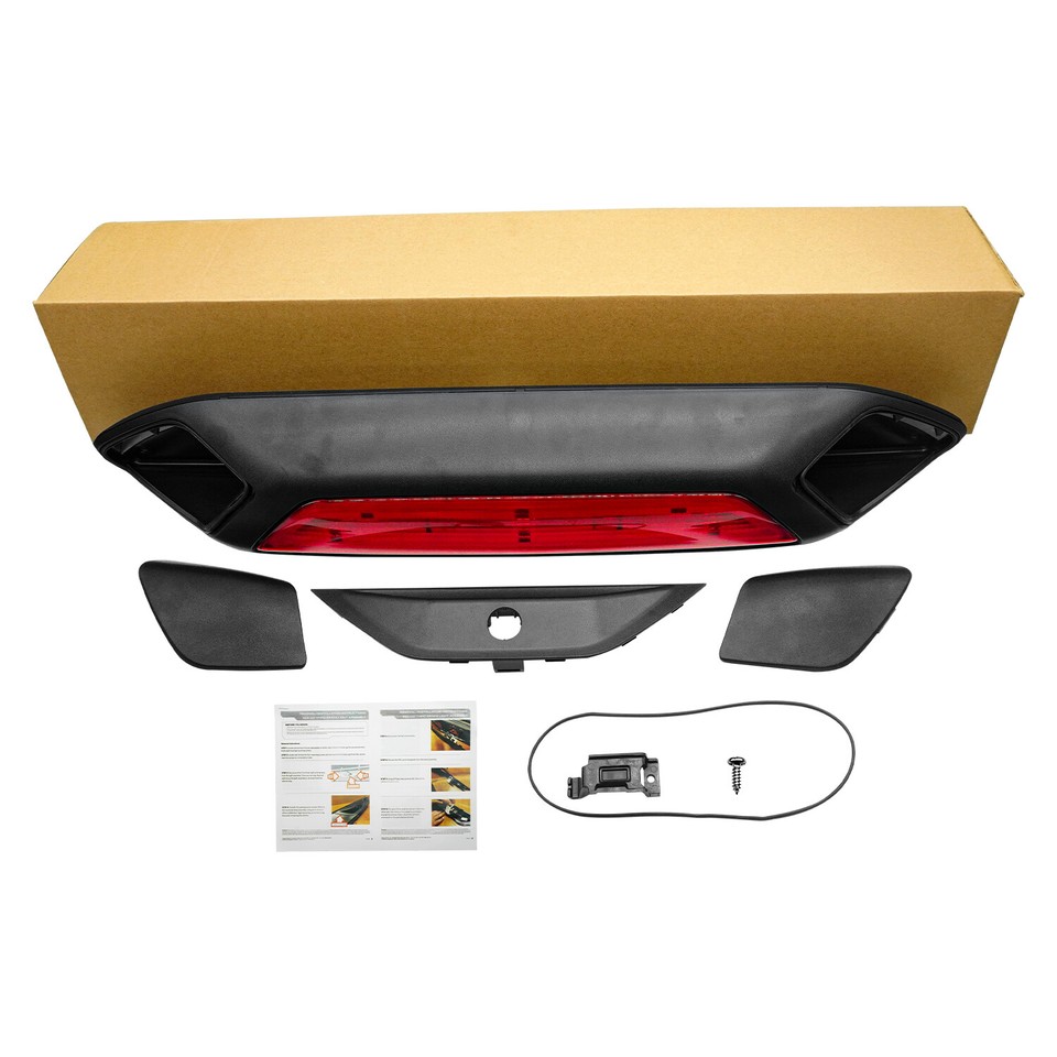 Third Brake Light & Cover Replacement For Ford Transit 150/250/350/350HD 2018-2019 - Black Mount, Red Lens, OEM JK4Z13A613AA - View #9