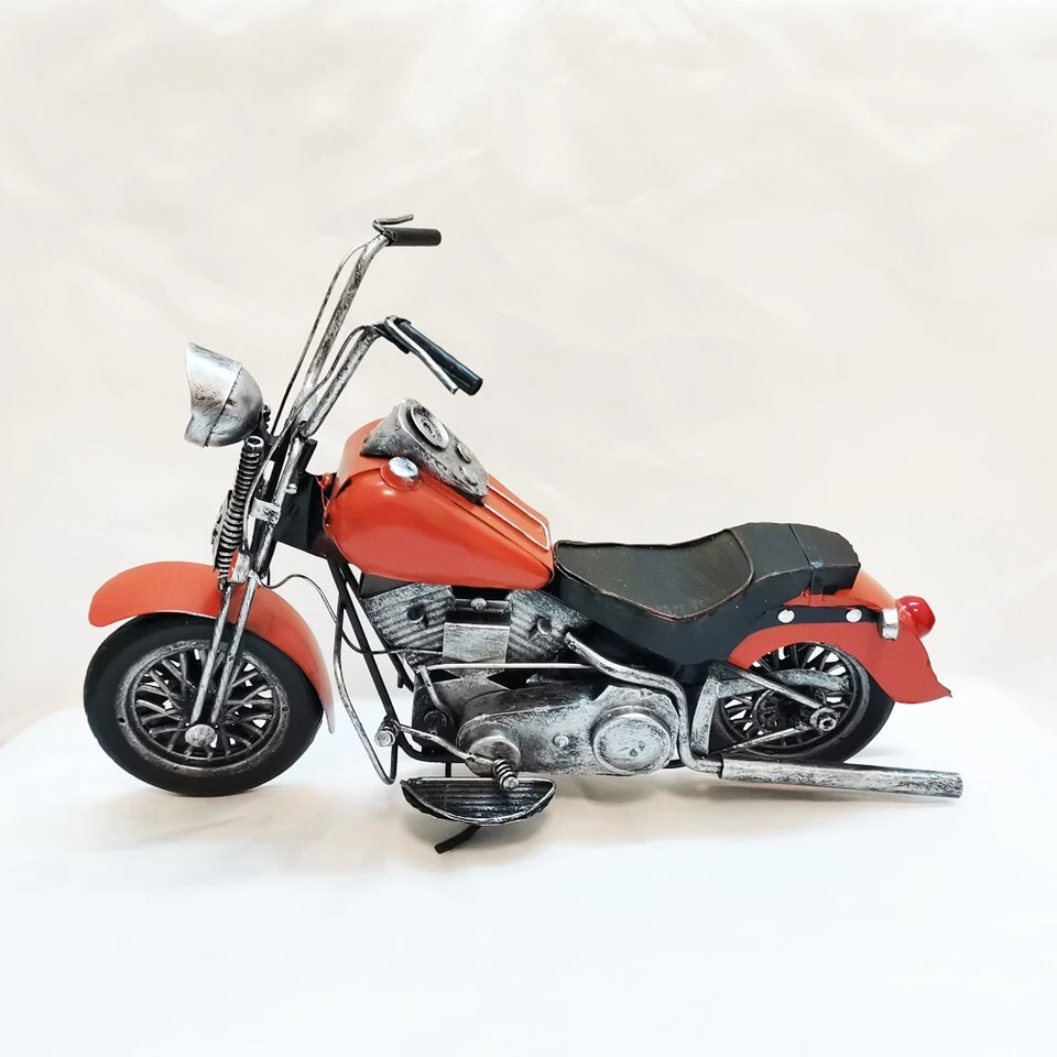 Motocicleta Diecast Modelo Chatarra Arte Moto Escultura Niños Regalo de Cumpleaños Foto 3 de 4