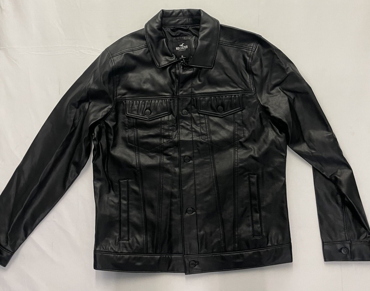 hollister FAUX LEATHER JACKET Size X-LARGE