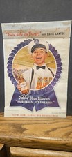 OLD PRINT AD 1947 PABST BLUE RIBBON BEER YOU'RE SAFE ON THIRST EDDIE CANTOR SHOW