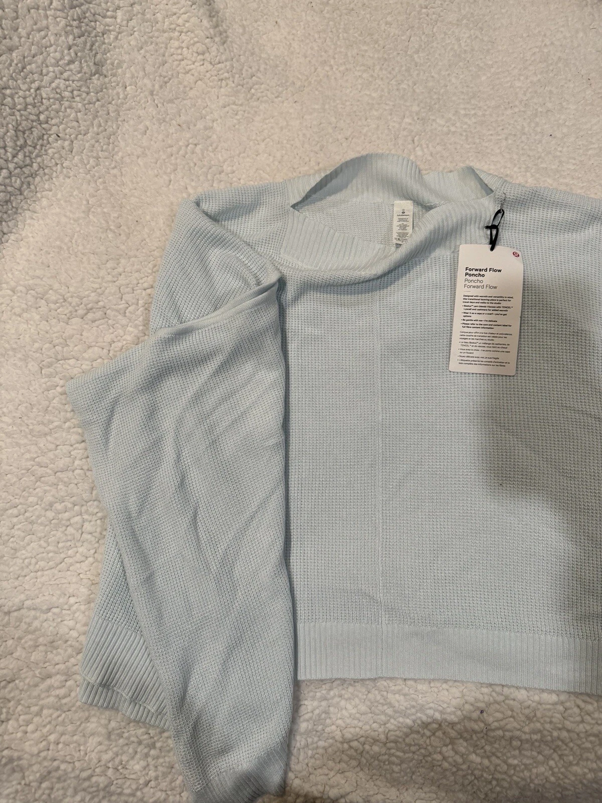 Lululemon Forward Flow Poncho Cashmere Blend Cozy Travel Cape Wrap OS