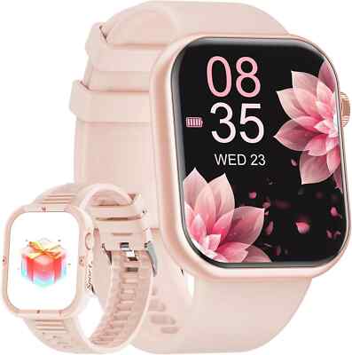 Smartwatch Damen Herren mit Telefonfunktion Armbanduhr Smart Watch SOS Sim Sport