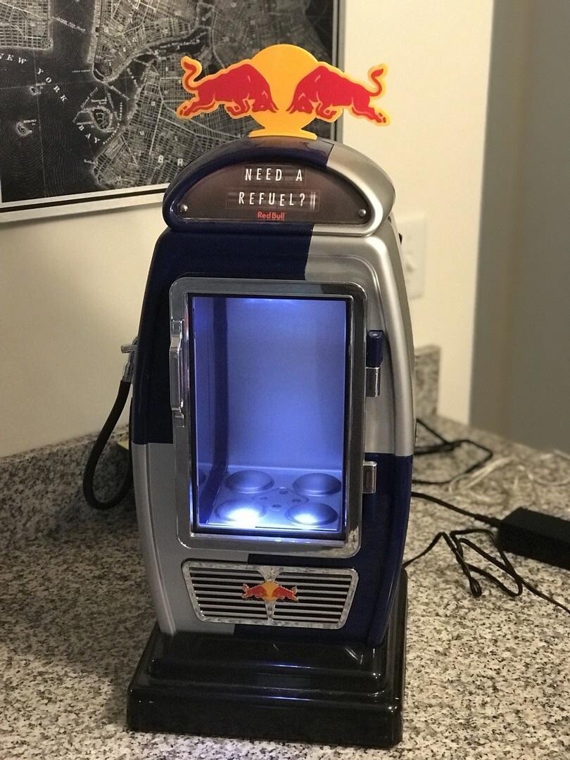 Red Bull Mini Gas Pump Countertop Cooler Refrigerator Rare Red Bull Mini Gas Pump Countertop Cooler Refrigerator Rare