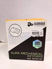 Glorious Aura Mechanical Keycaps Full 104 Key Set - Aura White