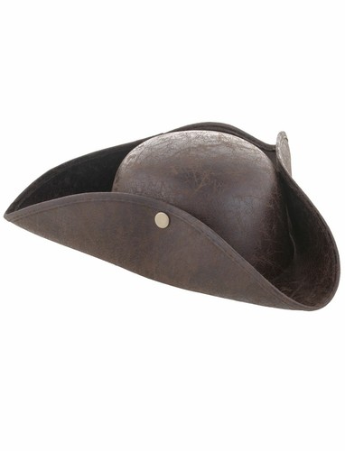 Hat Pirata Brown Cappello Tricorno Pirata Funny Fashion Art.50485 Size 60 |  eBay