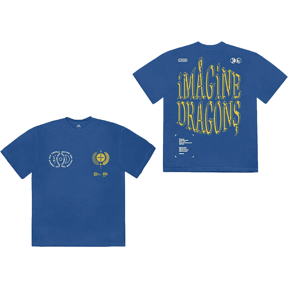 Men 039 S Imagine Dragons Lyrics Back Print Slim Fit T Shirt Xx Large Blue Ebay