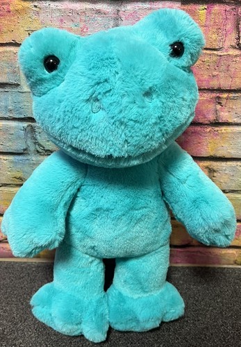 Build a Bear 16” Teal Frog Plush Toy Rare Collectable BNWT