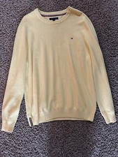 Men  s Tommy Hilfiger Sweater Yellow Size XXL Cotton Crewneck