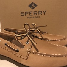 NEW Sperry Size 5 M Big Kid Authentic Original 2 Eye Boat Shoes Sahara YB50670