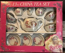 Barbie Mattel - 13 Piece China Tea Set - 1992 - By Chilton Toys Brand New