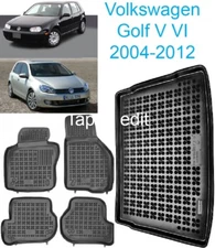 REZAWPLAST Car Mats & Trunk Mat for Volkswagen Golf V VI 2004-2012 All Season