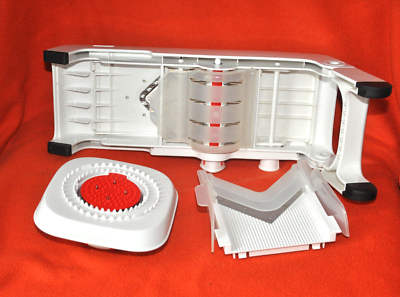 Tupperware Mandoline Mandochef Avec 2 Lames - Ustensile De Cuisine Blanc