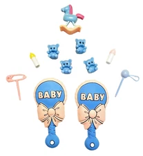 Vintage Cake Toppers Baby Rattles Teddy Bears Hong Kong