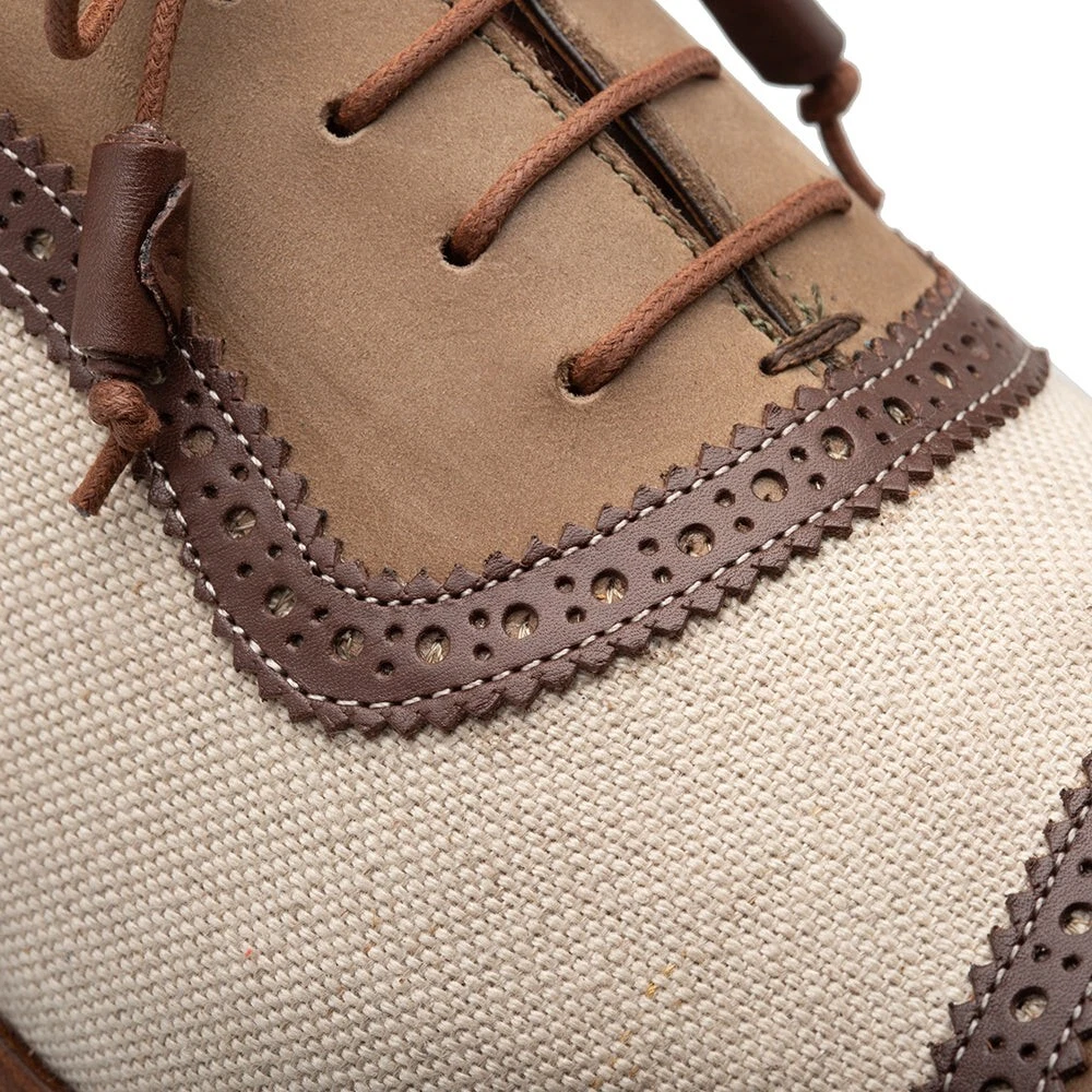 OFF WHITE NUOVE scarpe eleganti Mezlan Ayna tricolore estive Oxford lino pelle oliva bianco sporco