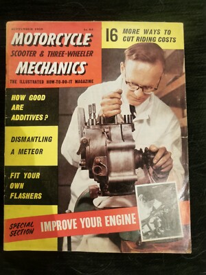 Motorcycle Mechanics Magazine September 1959 meteor, additives, improve your eng