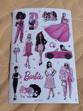Mattel Barbie Doll Pink Stickers Car/Glamour 42ct.  3 Sheets      shipping 