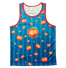 Juicy Peach Mesh Tank Top — (emoji, butt, peachy)