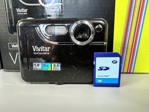 Vivitar Digital Camera Vivicam 5018 5.1MP Black, In Original Box With SD -Tested - Picture 2 of 10