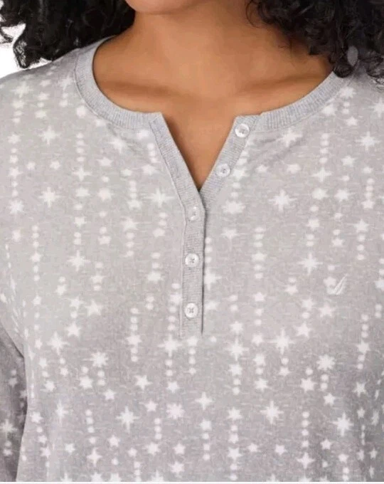 Conjunto de pijama de 2 piezas para dormir Nautica - polar elástico sedoso para mujer talla XXL Foto 3 de 4