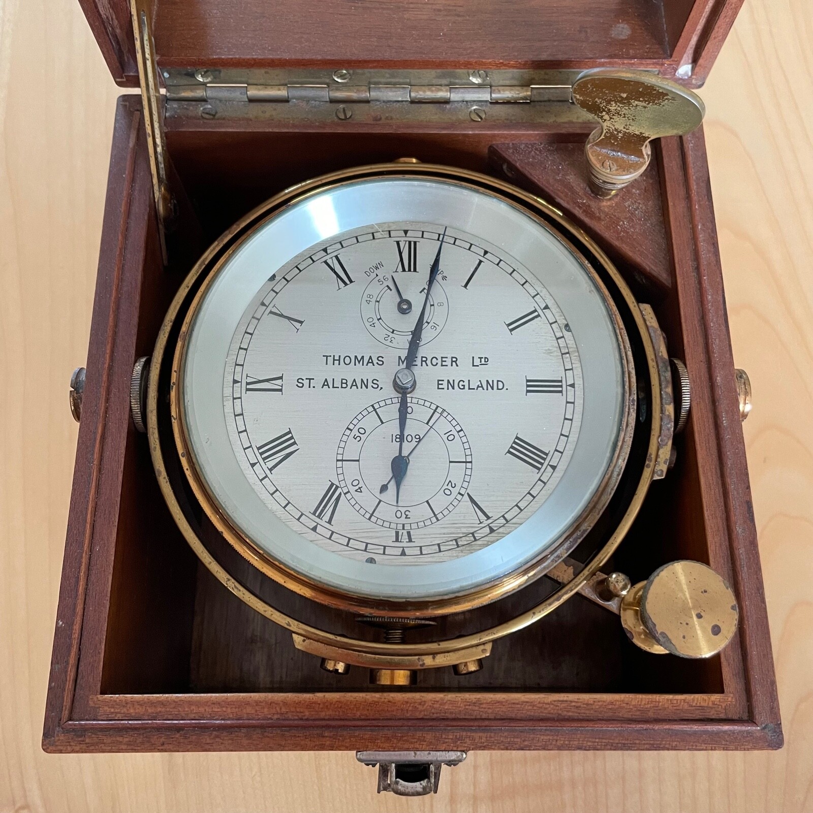 Thomas Mercer Marine Chronometer Early Serial 18109 With History and