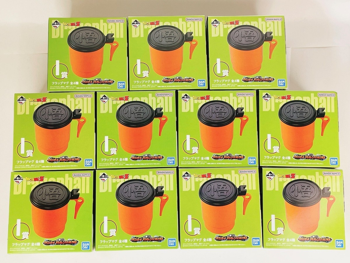 Dragon Ball Z Ichiban Kuji Flap Mug Cup 4 Color complete Japan Set 