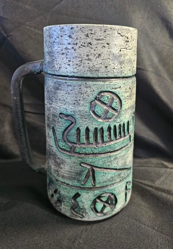 Vintage AROL Scandinavian Art Clay Pottery Cup/Mug Scandinavian Nordic Runes
