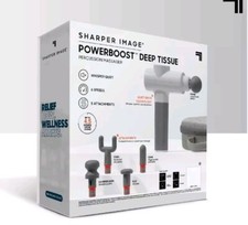 Sharper Image  Powerboost  Deep Tissue Percussion Massager Full Body Massage Gun
