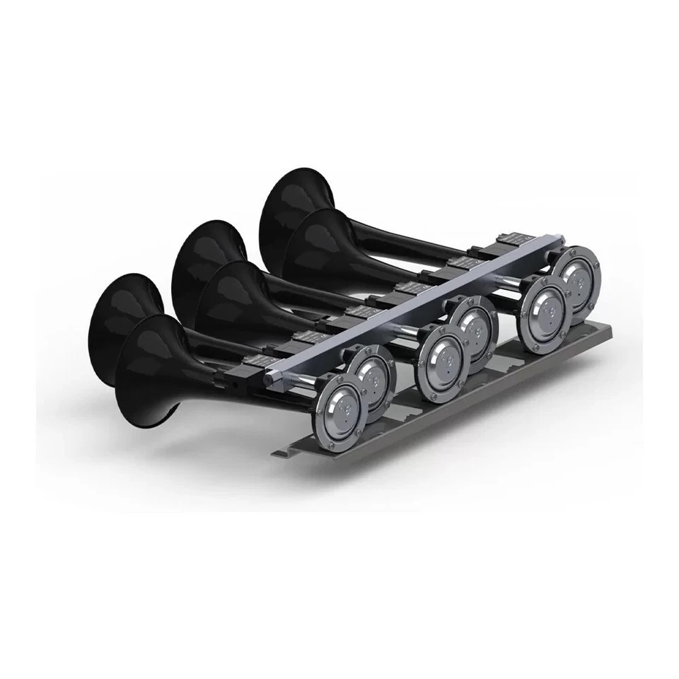 12V 24V 120dB BABY SHARK V4.0 🦈Tune Musical Air Horn Kit Set Car Van Truck TGV - Image 4 of 4