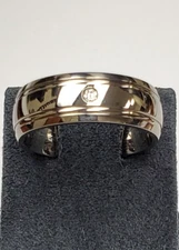 Men's High Polish Domed Titanium Diamond Wedding Band By Stuller