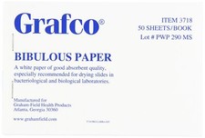 3718 Grafco Bibulous Blotting Absorbent Paper 50 Sheets 4x6 Inch Pack 6