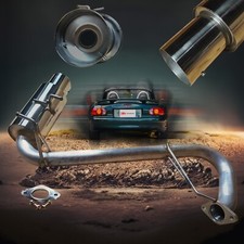 Ss Axle Back Exhaust With Removable Silencer For 1999-2005 Mazda Nb Miata 1.8l