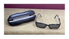 VOGUE CLAM/HARD EYE GLASS CASE  NICE PAIR OF SUNGLASSES- SIZES  BRAND IN PHOTO