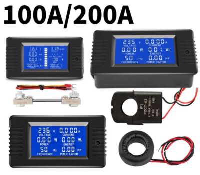 AC DC LCD-Panel Digital Power Watt Meter Monitor Spannung Voltmeter Amperemeter