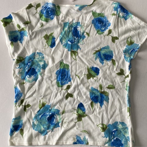 Women’s Shirt Norton McNaughton Large Garden Floral Print Top Cotton Blend - Picture 10 of 10