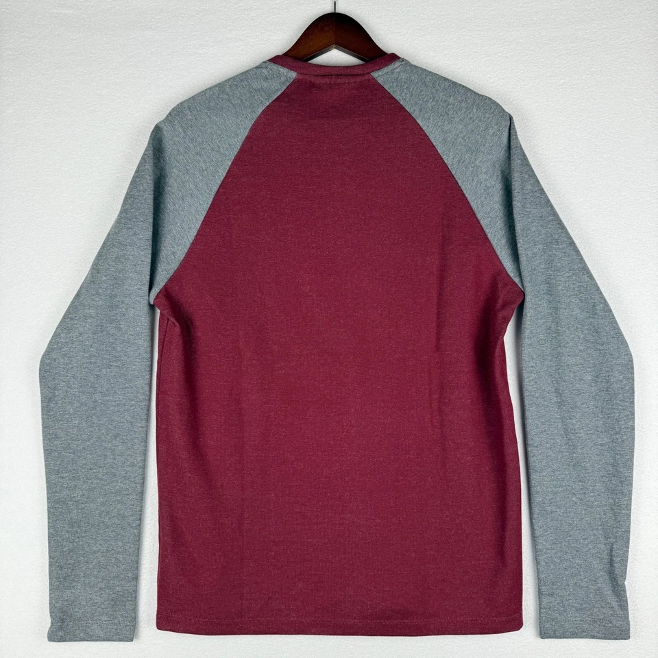 NUEVO Suéter Michael Kors Para Hombres Pequeño Merlot Bloques de Color Cuello Redondo Pullover Foto 3 de 4